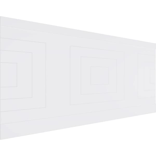 Ekena Millwork 44"H x 94 1/2"W Mid Century Modern PVC Wainscot Paneling Kit WPK44X94MCM - main